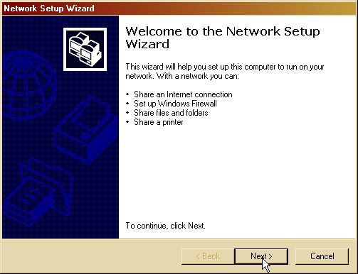 network setup wizard