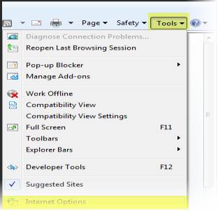 Internet Options